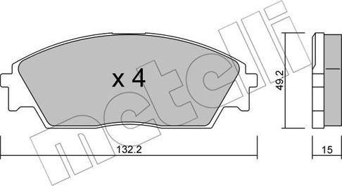 Metelli 22-0236-0 - Komplet Pločica, disk-kočnica www.molydon.hr