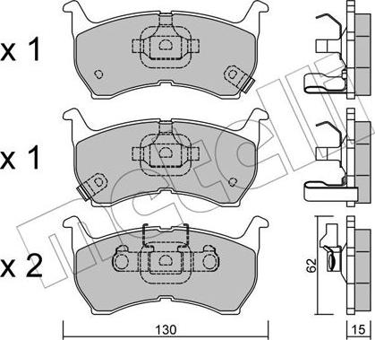 Metelli 22-0231-1 - Komplet Pločica, disk-kočnica www.molydon.hr