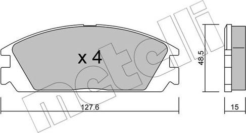 Metelli 22-0237-0 - Komplet Pločica, disk-kočnica www.molydon.hr