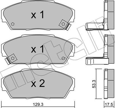 Metelli 22-0225-0 - Komplet Pločica, disk-kočnica www.molydon.hr