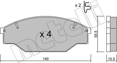 Metelli 22-0227-0 - Komplet Pločica, disk-kočnica www.molydon.hr