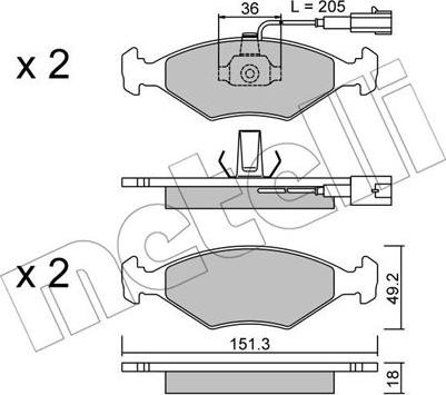 Metelli 22-0273-0 - Komplet Pločica, disk-kočnica www.molydon.hr