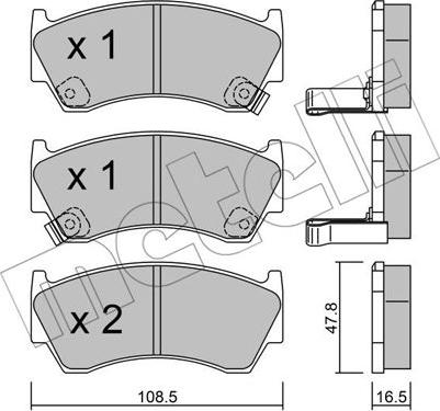 Metelli 22-0277-0 - Komplet Pločica, disk-kočnica www.molydon.hr