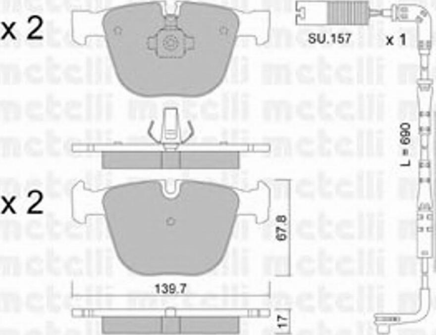 Metelli 2207730K - Komplet Pločica, disk-kočnica www.molydon.hr