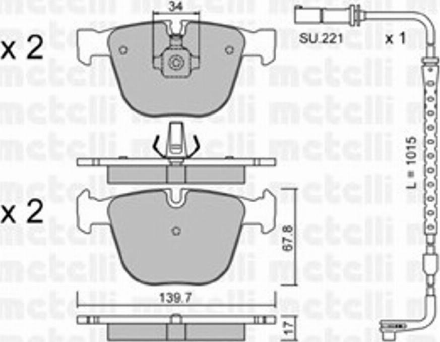 Metelli 2207733K - Komplet Pločica, disk-kočnica www.molydon.hr