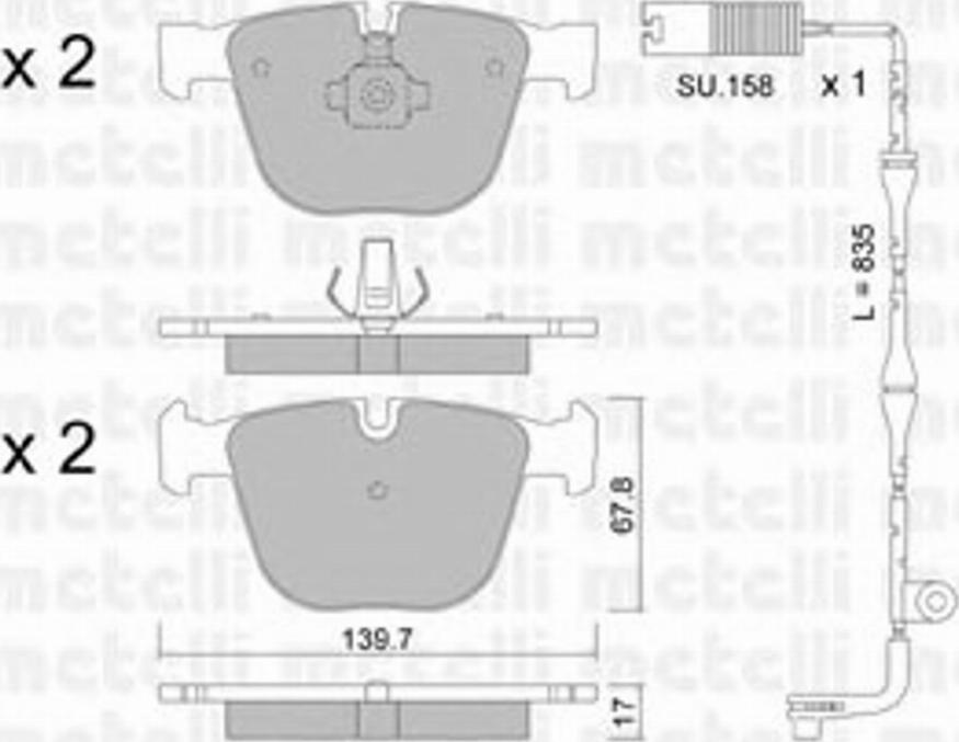 Metelli 2207732K - Komplet Pločica, disk-kočnica www.molydon.hr