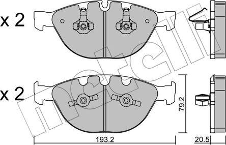 Metelli 22-0772-0 - Komplet Pločica, disk-kočnica www.molydon.hr