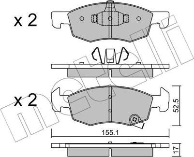 Metelli 22-1034-0 - Komplet Pločica, disk-kočnica www.molydon.hr