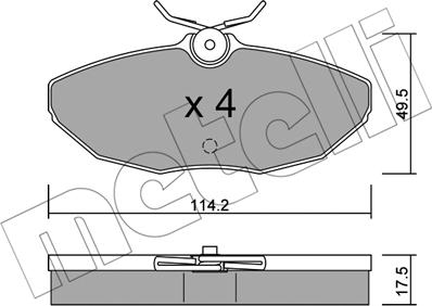 Metelli 22-1190-0 - Komplet Pločica, disk-kočnica www.molydon.hr