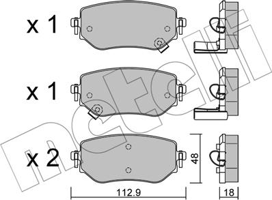 Metelli 22-1192-0 - Komplet Pločica, disk-kočnica www.molydon.hr