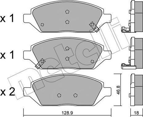 Metelli 22-1113-0 - Komplet Pločica, disk-kočnica www.molydon.hr