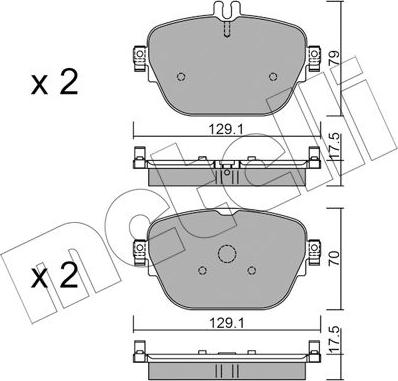 Metelli 22-1138-0 - Komplet Pločica, disk-kočnica www.molydon.hr