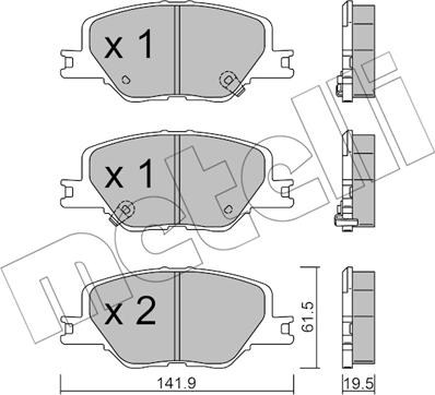 Metelli 22-1177-0 - Komplet Pločica, disk-kočnica www.molydon.hr