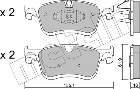 Metelli 22-1349-0 - Komplet Pločica, disk-kočnica www.molydon.hr