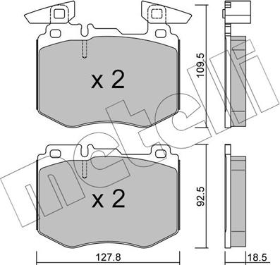 Metelli 22-1388-0 - Komplet Pločica, disk-kočnica www.molydon.hr