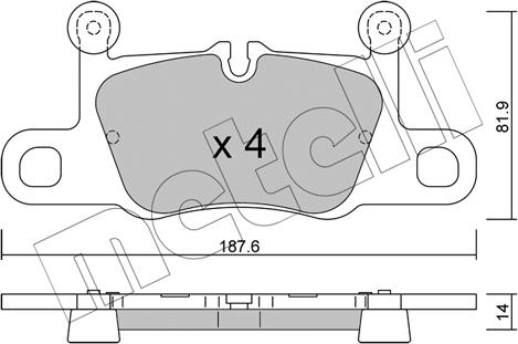 Metelli 22-1258-1 - Komplet Pločica, disk-kočnica www.molydon.hr