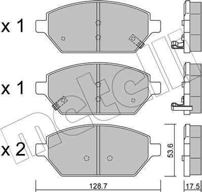 Metelli 22-1211-0 - Komplet Pločica, disk-kočnica www.molydon.hr