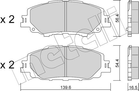 Metelli 22-1235-0 - Komplet Pločica, disk-kočnica www.molydon.hr