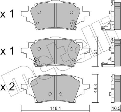 Metelli 22-1228-0 - Komplet Pločica, disk-kočnica www.molydon.hr