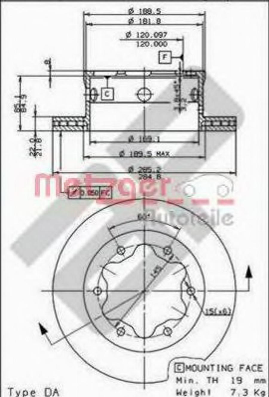 Metzger 44062 - Kočioni disk www.molydon.hr