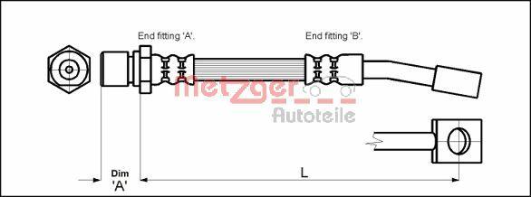 Metzger 4114679 - Kočiono crijevo, lajtung www.molydon.hr