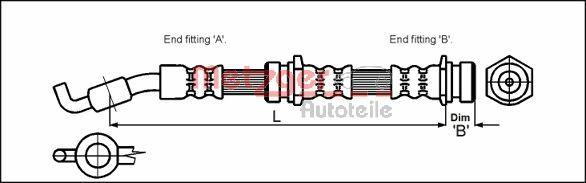 Metzger 4114061 - Kočiono crijevo, lajtung www.molydon.hr