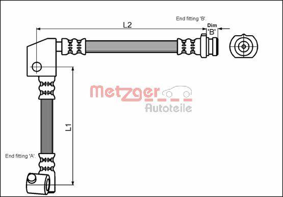 Metzger 4114738 - Kočiono crijevo, lajtung www.molydon.hr