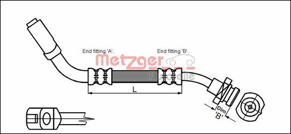 Metzger 4114724 - Kočiono crijevo, lajtung www.molydon.hr