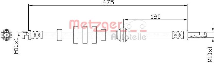 Metzger 4110447 - Kočiono crijevo, lajtung www.molydon.hr