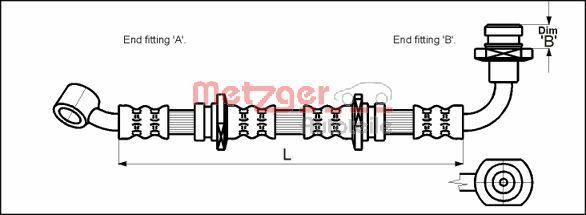 Metzger 4110071 - Kočiono crijevo, lajtung www.molydon.hr