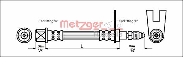 Metzger 4111159 - Kočiono crijevo, lajtung www.molydon.hr