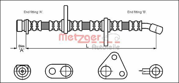 Metzger 4113501 - Kočiono crijevo, lajtung www.molydon.hr