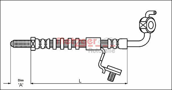 Metzger 4113513 - Kočiono crijevo, lajtung www.molydon.hr