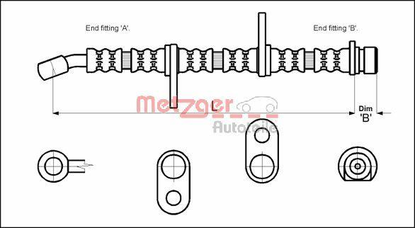 Metzger 4113605 - Kočiono crijevo, lajtung www.molydon.hr