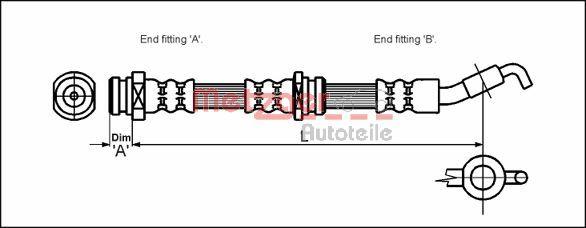 Metzger 4113326 - Kočiono crijevo, lajtung www.molydon.hr