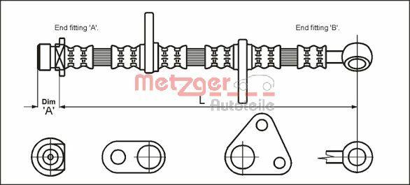 Metzger 4113601 - Kočiono crijevo, lajtung www.molydon.hr