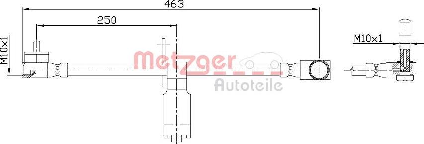 Metzger 4112540 - Kočiono crijevo, lajtung www.molydon.hr