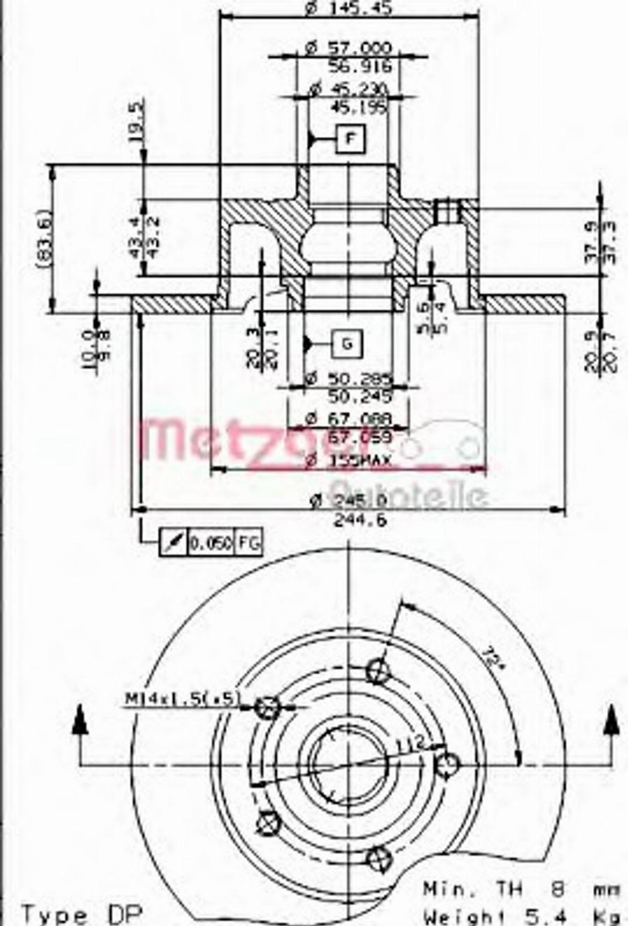 Metzger 6431.00 - Kočioni disk www.molydon.hr