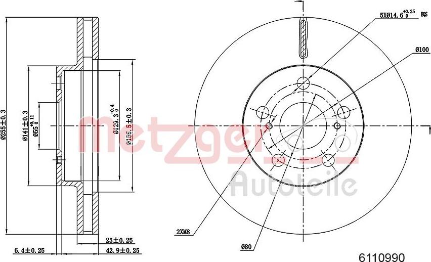 Metzger 6110990 - Kočioni disk www.molydon.hr