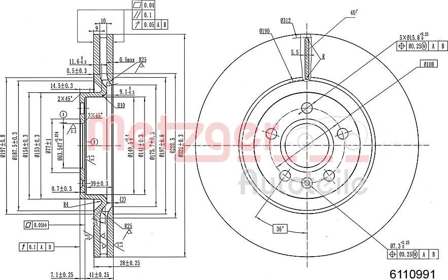 Metzger 6110991 - Kočioni disk www.molydon.hr