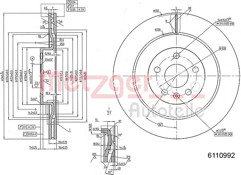 Metzger 6110992 - Kočioni disk www.molydon.hr