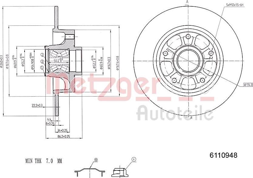 Metzger 6110948 - Kočioni disk www.molydon.hr