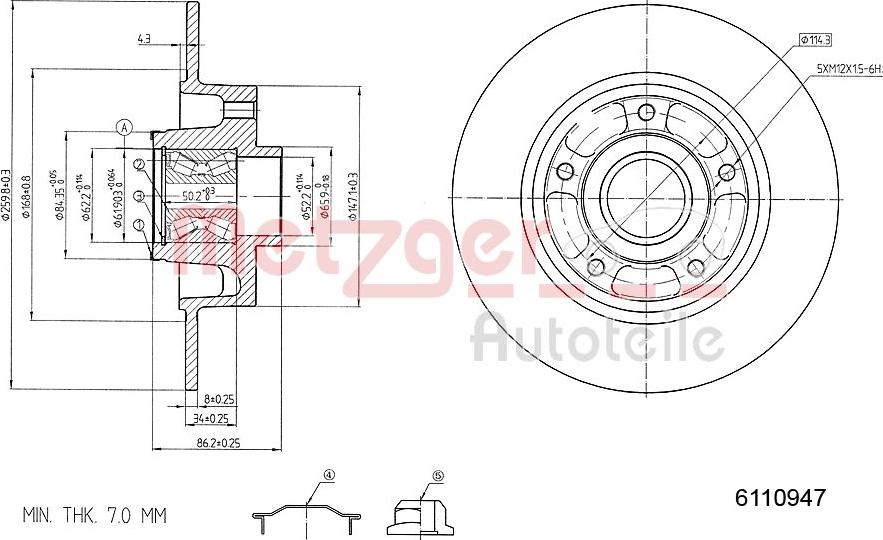 Metzger 6110947 - Kočioni disk www.molydon.hr