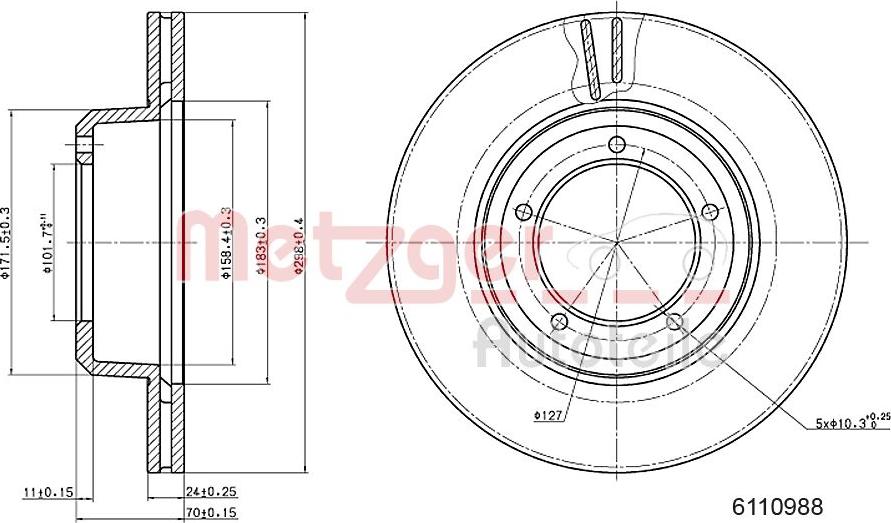 Metzger 6110988 - Kočioni disk www.molydon.hr