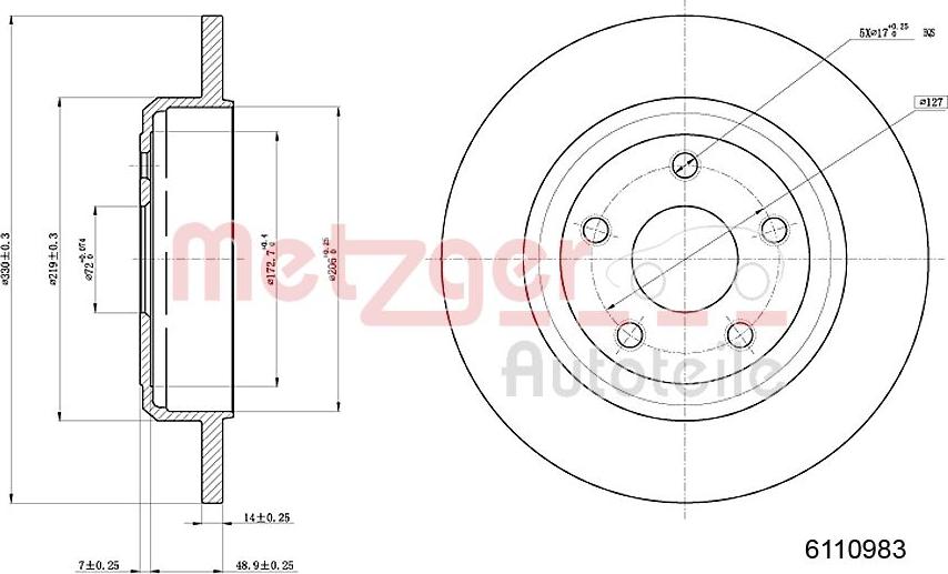 Metzger 6110983 - Kočioni disk www.molydon.hr