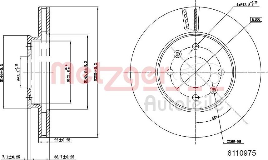 Metzger 6110975 - Kočioni disk www.molydon.hr