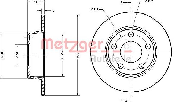 Metzger 6110490 - Kočioni disk www.molydon.hr