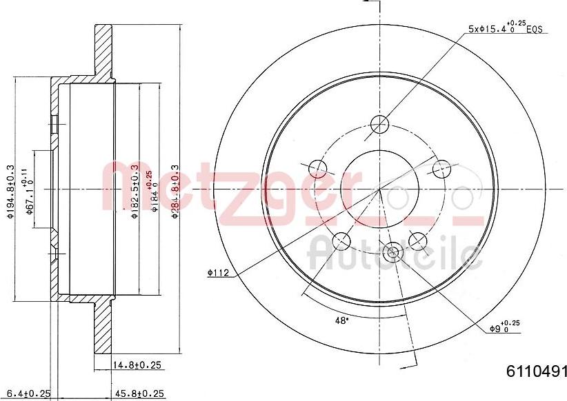 Metzger 6110491 - Kočioni disk www.molydon.hr