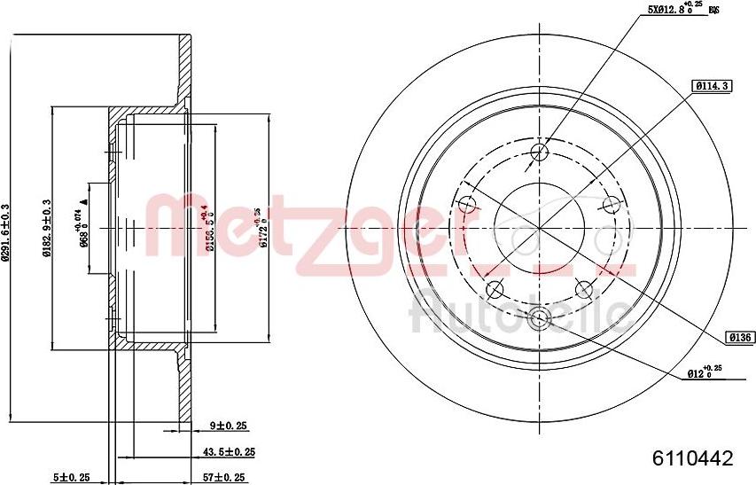 Metzger 6110442 - Kočioni disk www.molydon.hr