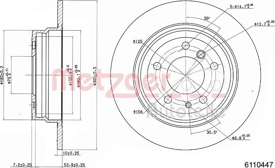 Metzger 6110447 - Kočioni disk www.molydon.hr